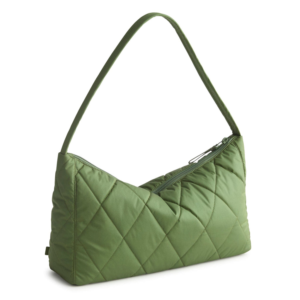 Slouchy Shoulder Bag - Pearlized Cedar Green