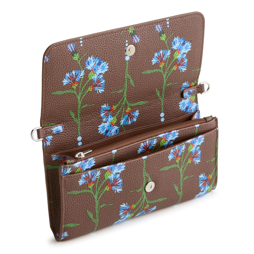 Wallet Crossbody - Bachelor Button Dot