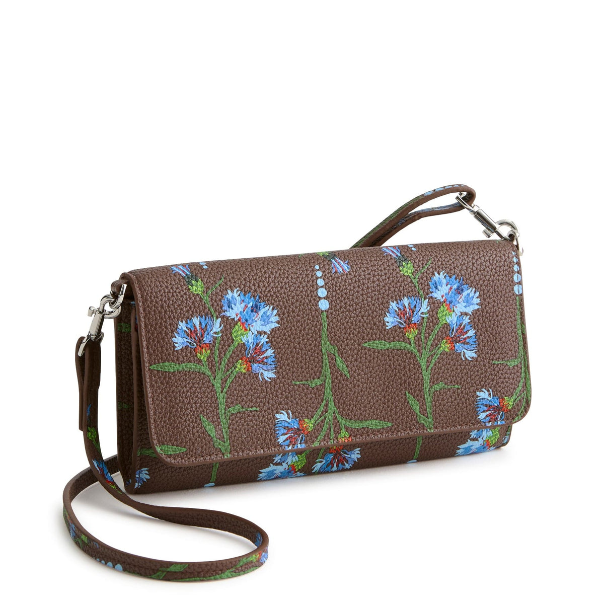 Wallet Crossbody - Bachelor Button Dot