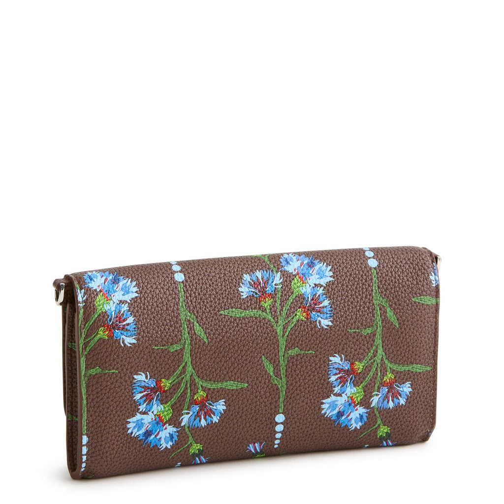 Wallet Crossbody - Bachelor Button Dot