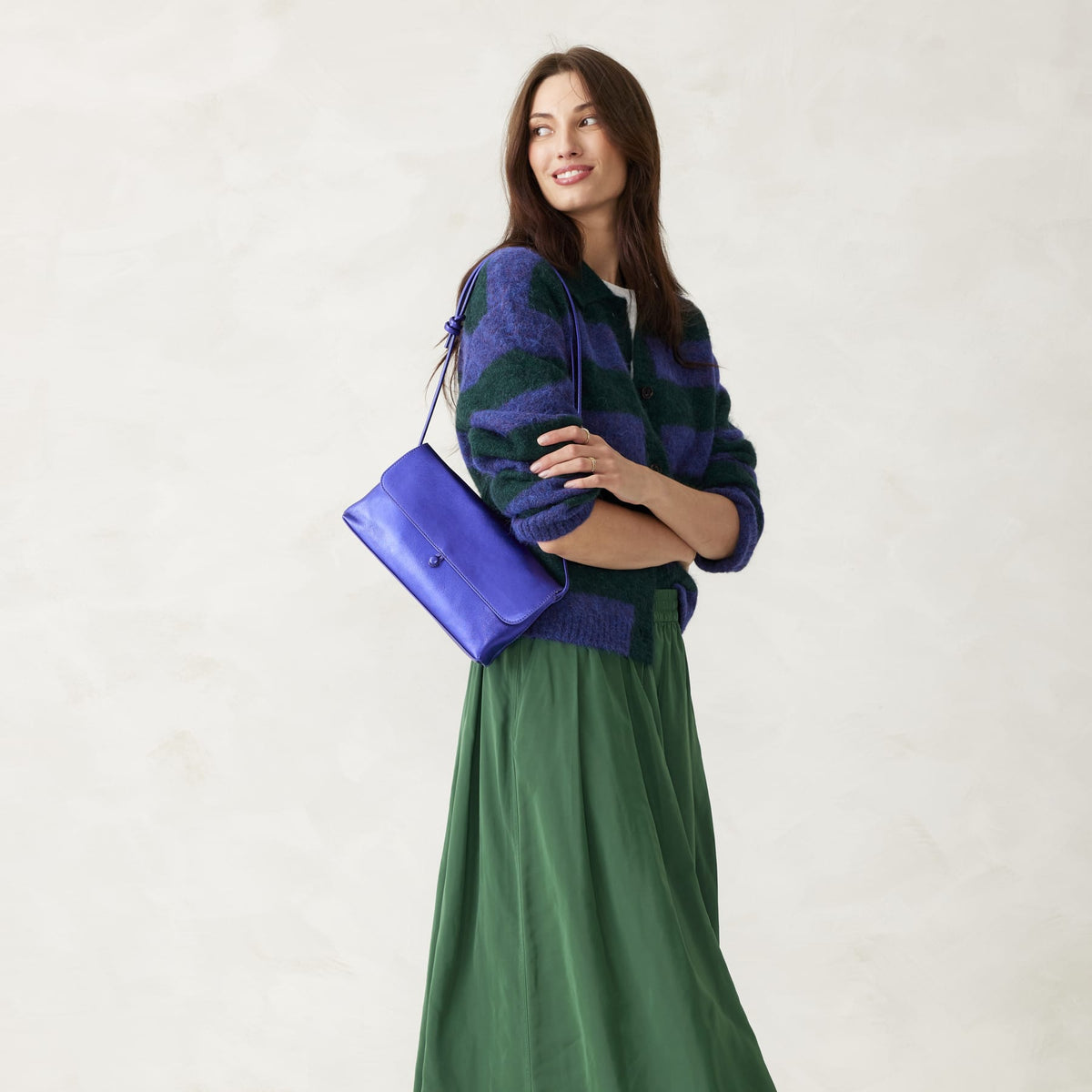 Andover Shoulder Bag - Purple Metallic