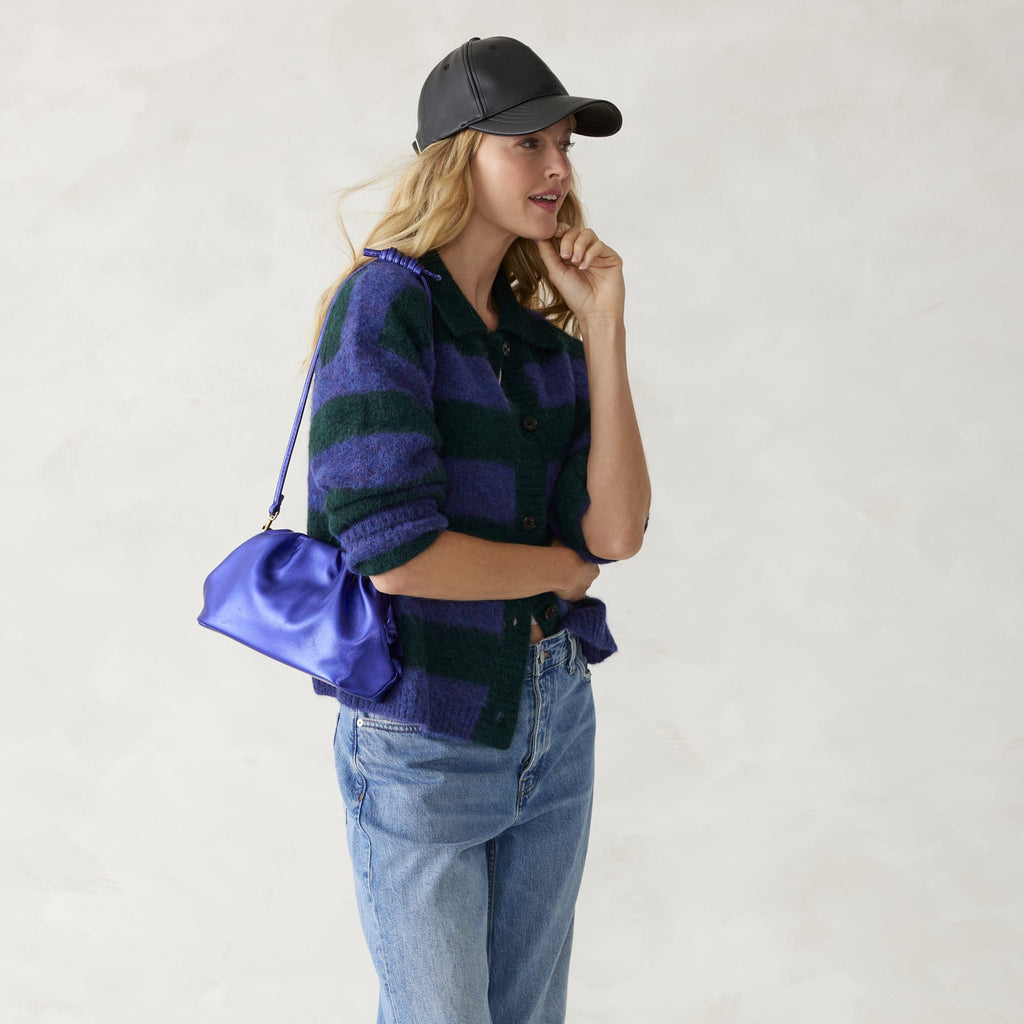 Taber Dumpling Bag - Purple Metallic