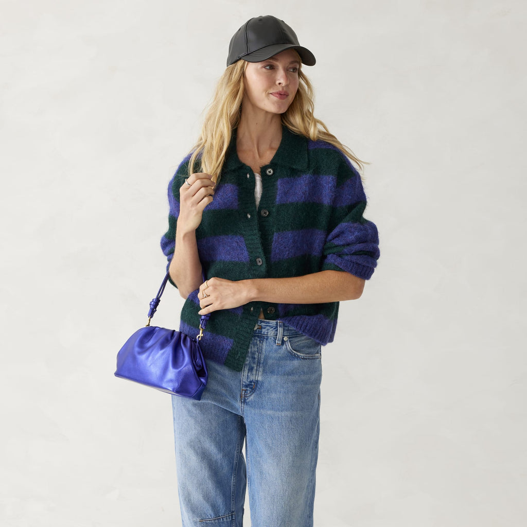 Taber Dumpling Bag - Purple Metallic