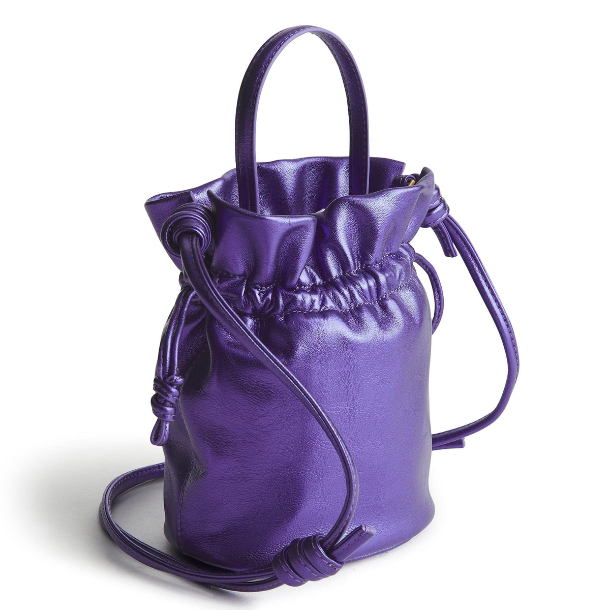 Tilden Drawstring Crossbody - Purple Metallic