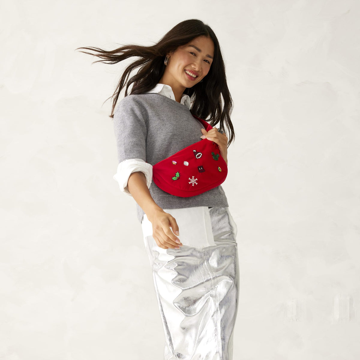 Disney Springbrook Sling Crossbody - Mickey Mouse Holiday Icons