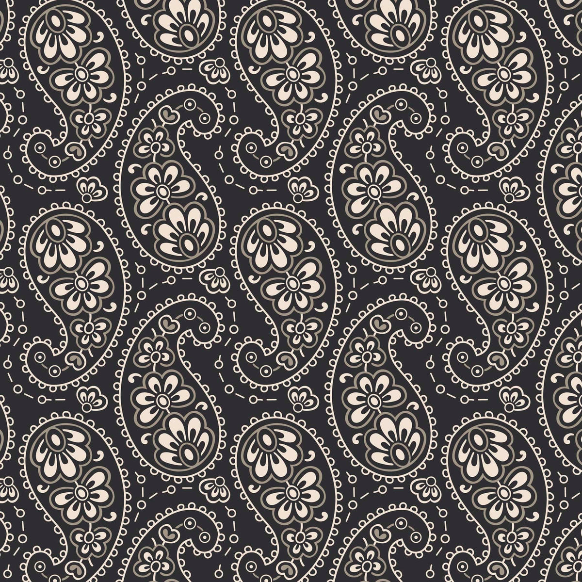 4 Pc. Cosmetic Set - Circular Paisley