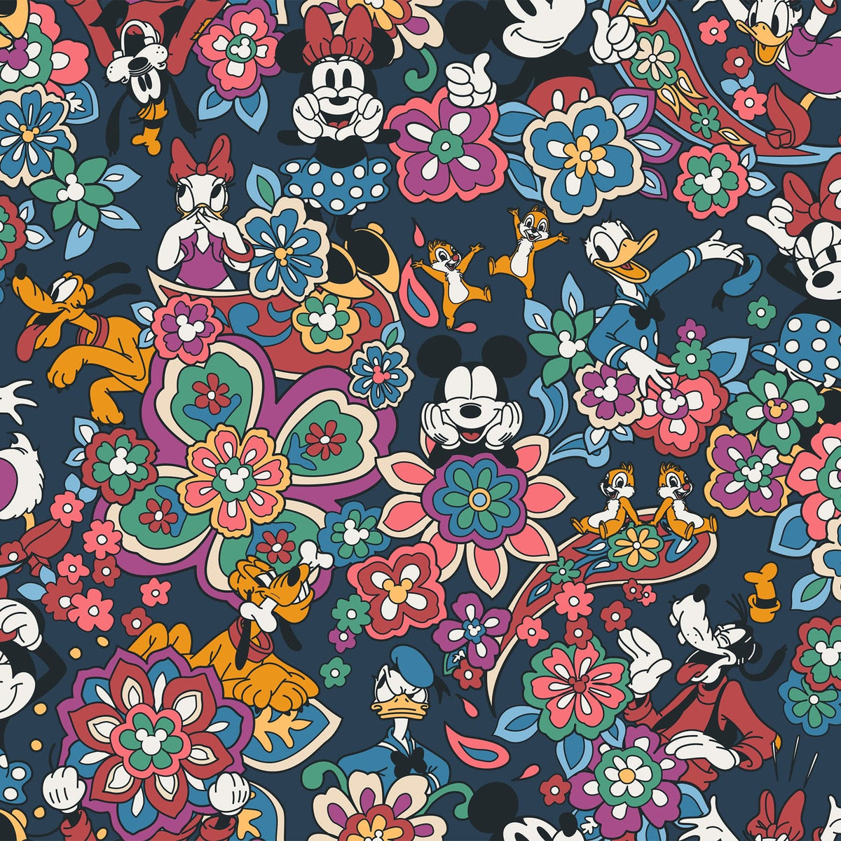 Disney Large Travel Duffel - Mickey and Friends Playful Floral