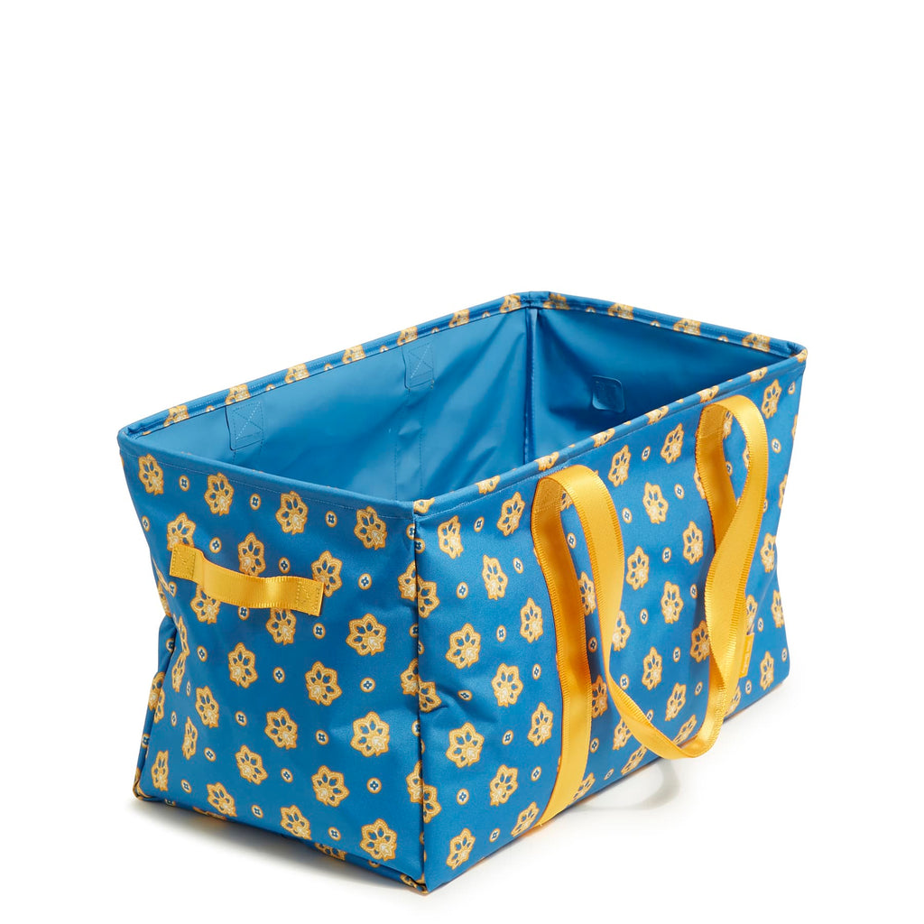 ReActive Large Car Tote - Bandana Paisley - Powder Blue and Gold