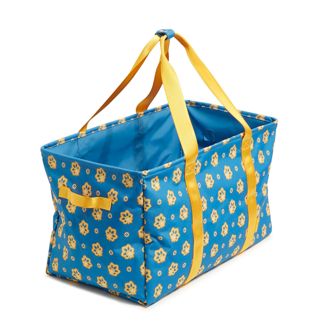 ReActive Large Car Tote - Bandana Paisley - Powder Blue and Gold
