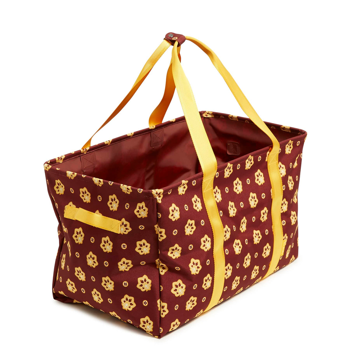 ReActive Large Car Tote - Bandana Paisley - Burgundy and Gold