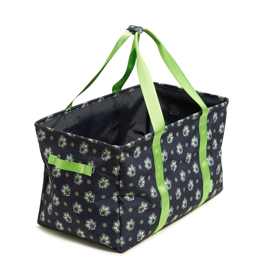 ReActive Large Car Tote - Bandana Paisley - Navy and Neon Green