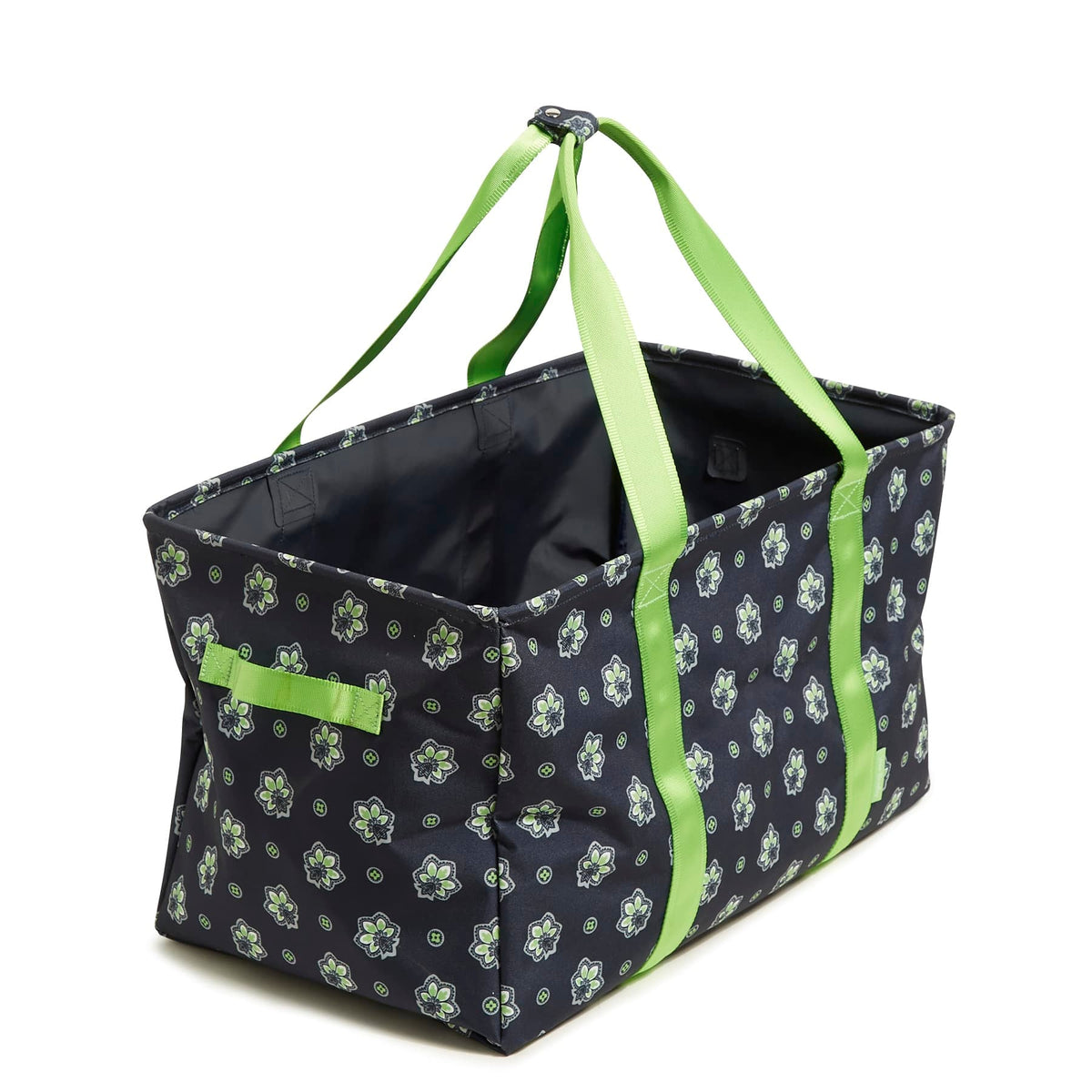 ReActive Large Car Tote - Bandana Paisley - Navy and Neon Green