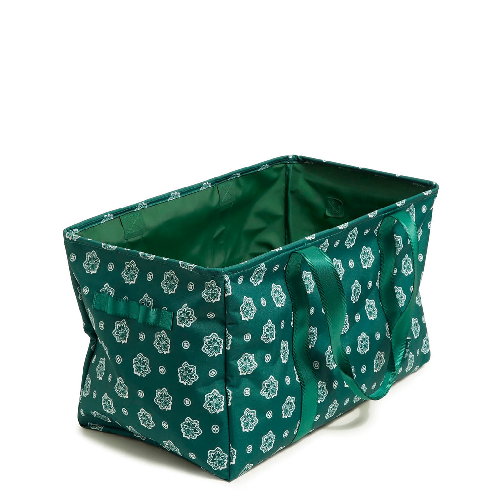ReActive Large Car Tote - Bandana Paisley - Gotham Green and White