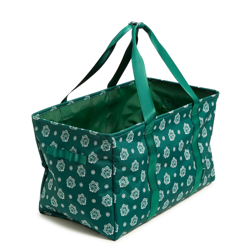 ReActive Large Car Tote - Bandana Paisley - Gotham Green and White