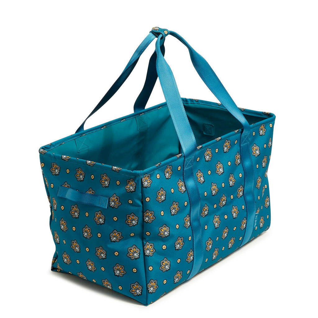 ReActive Large Car Tote - Bandana Paisley - Teal and Gold