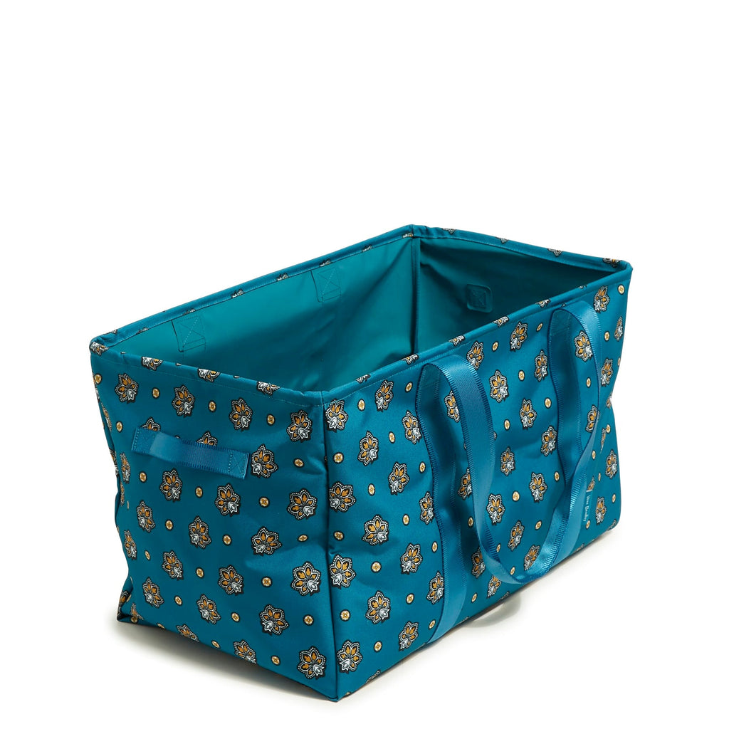 ReActive Large Car Tote - Bandana Paisley - Teal and Gold