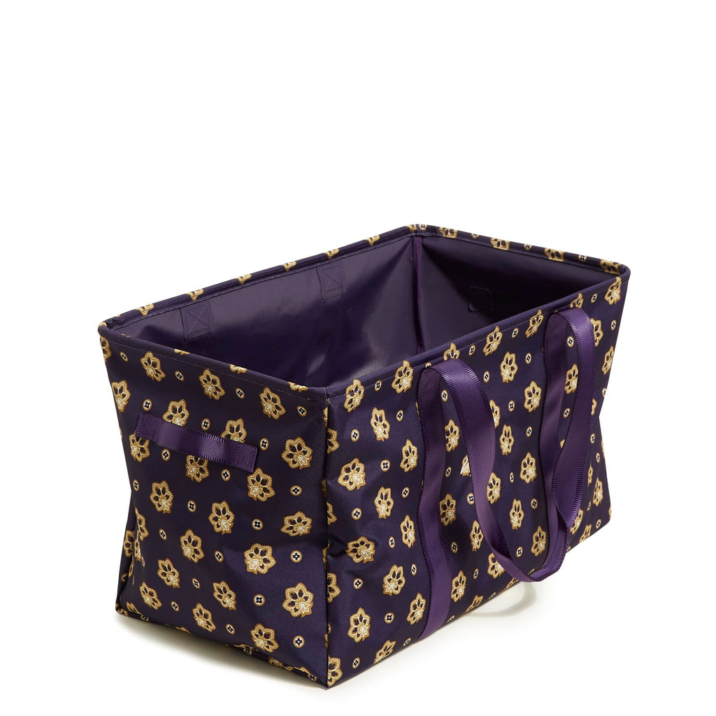 ReActive Large Car Tote - Bandana Paisley - Navy Purple and Gold