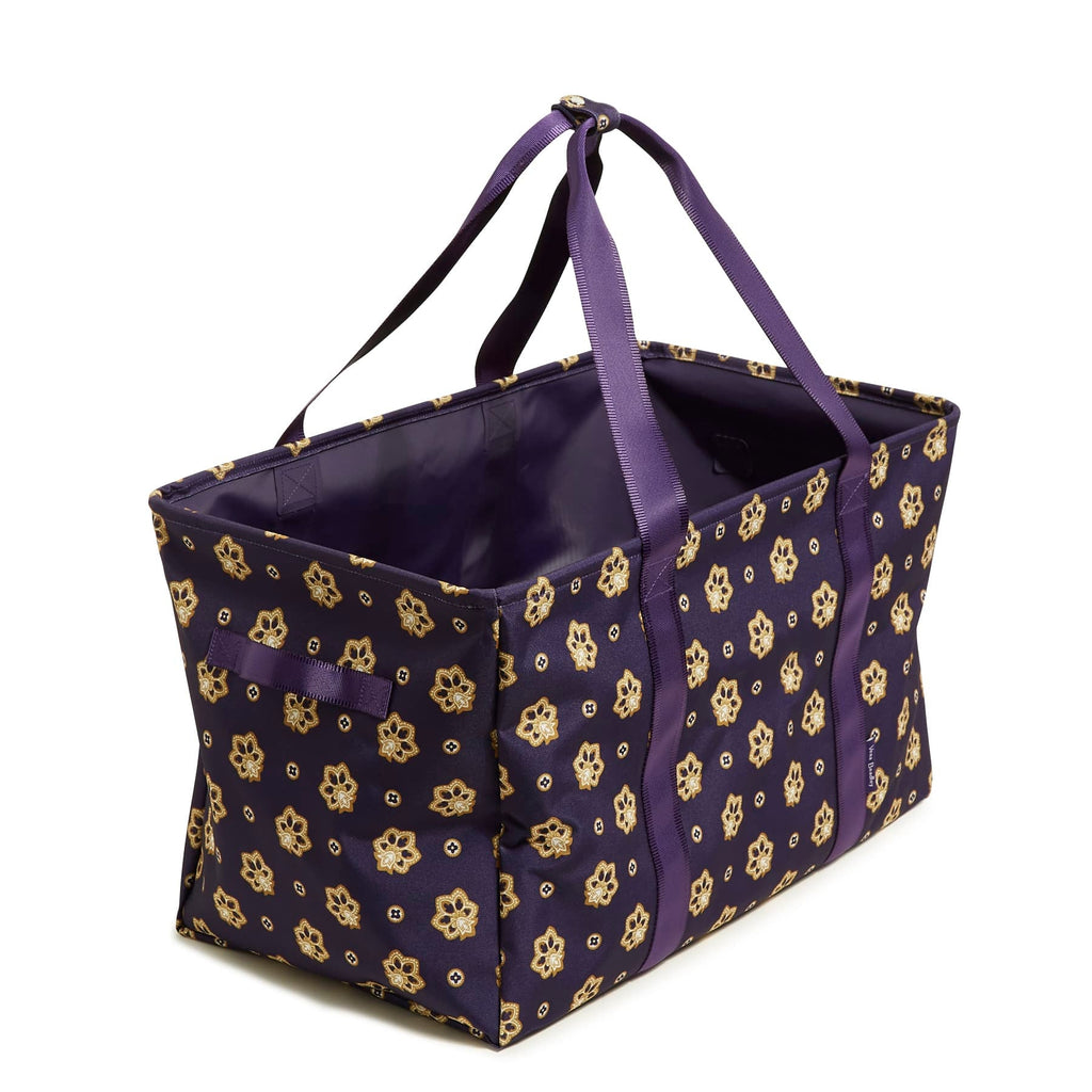 ReActive Large Car Tote - Bandana Paisley - Navy Purple and Gold