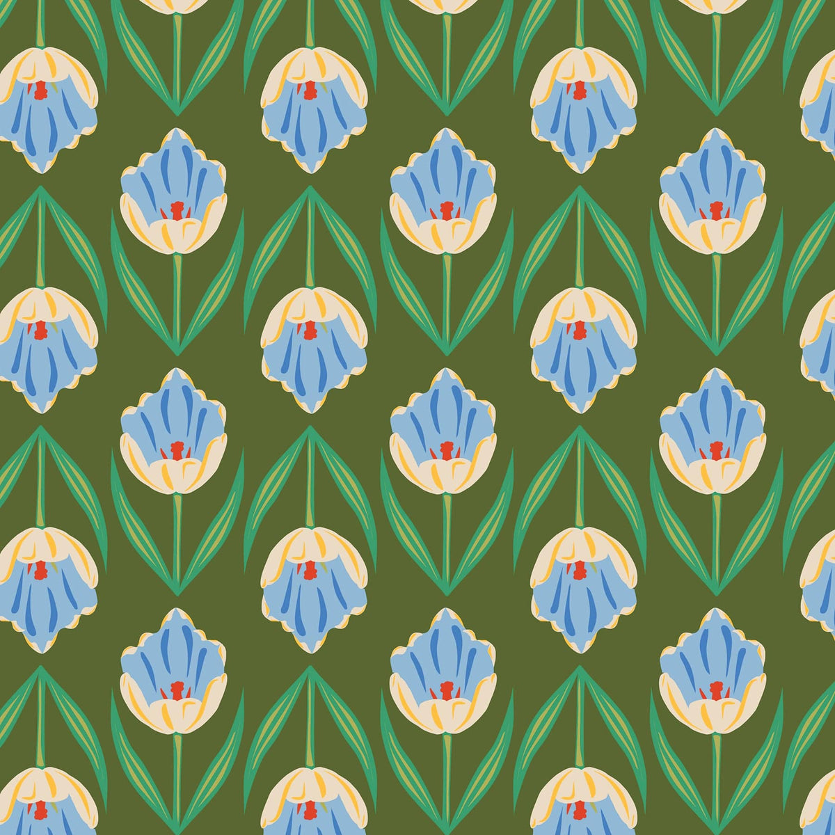Large Family Tote - Tulip Rows