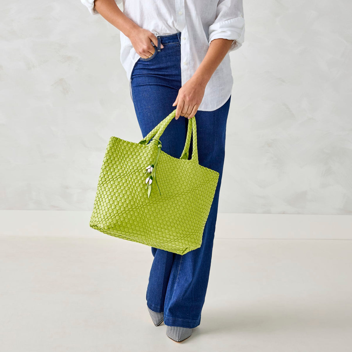 Small Hathaway Tote Bag - Spinach Green