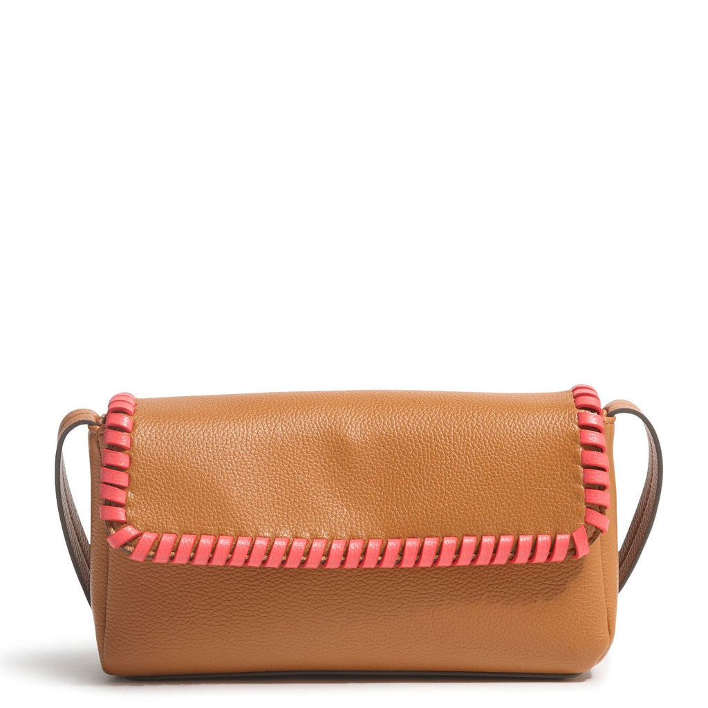 Flap Shoulder Bag - Roasted Pecan and Cayenne