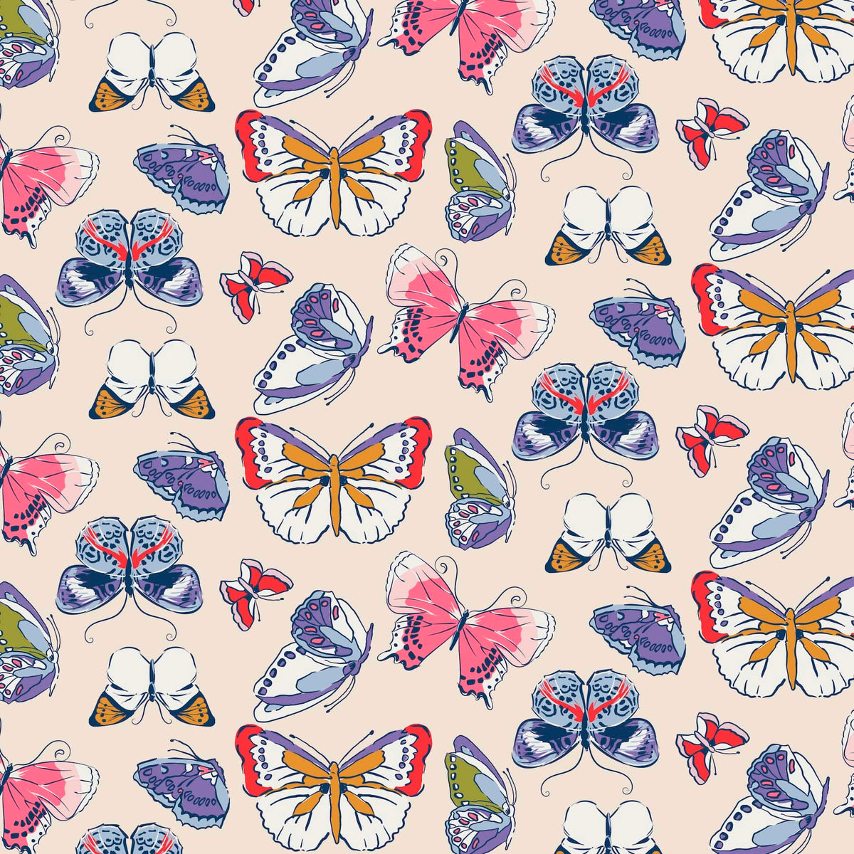 Flap Shoulder Bag - Butterflies in Flight