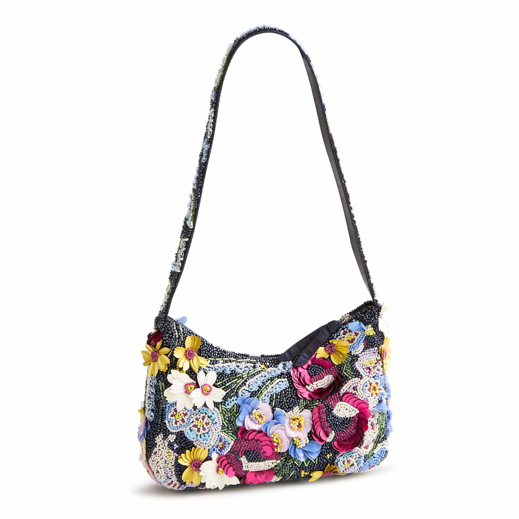 Mini Roxbury Crescent Shoulder Bag - Poppy Fields