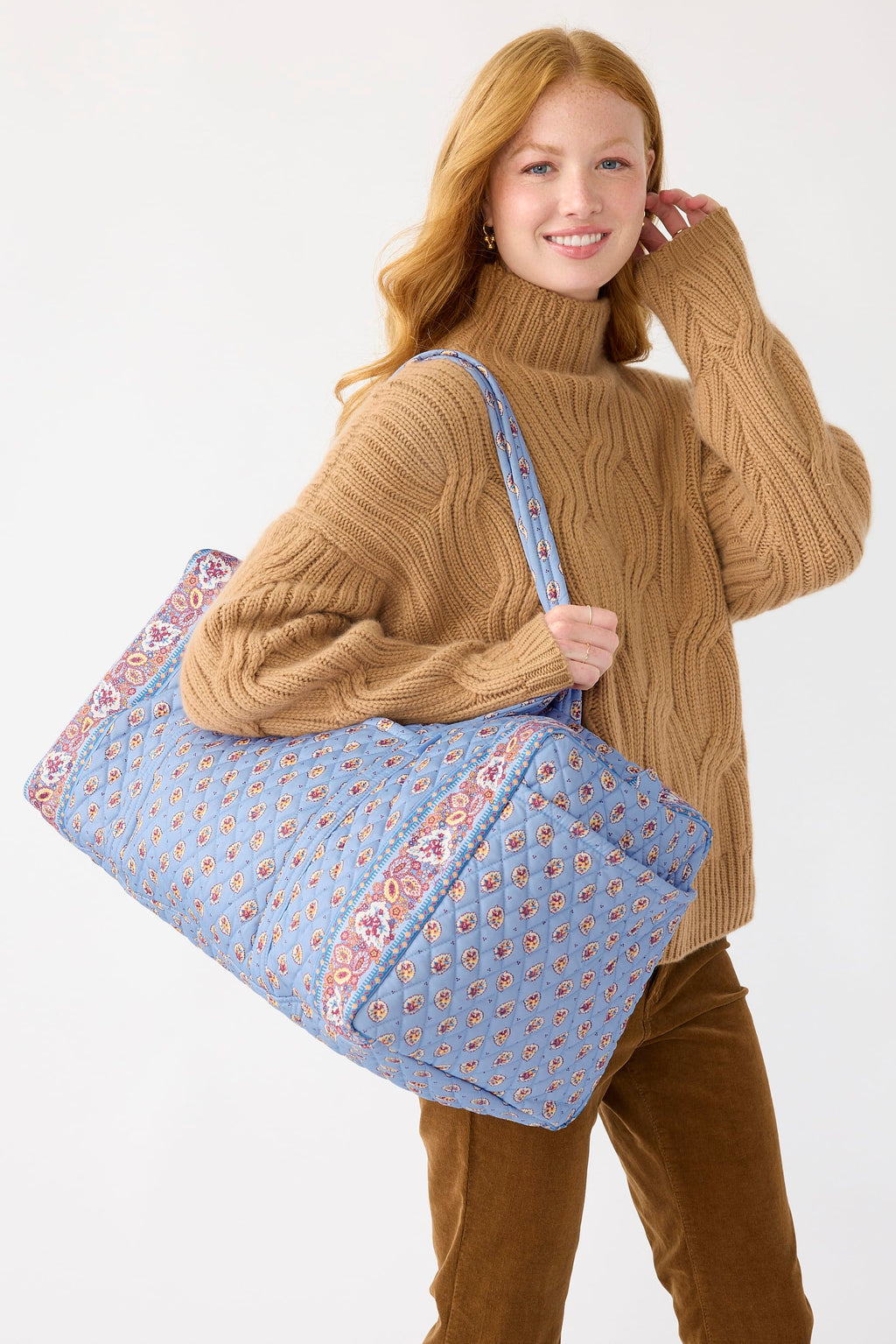 Large Original Duffel Bag - Blue Leaf