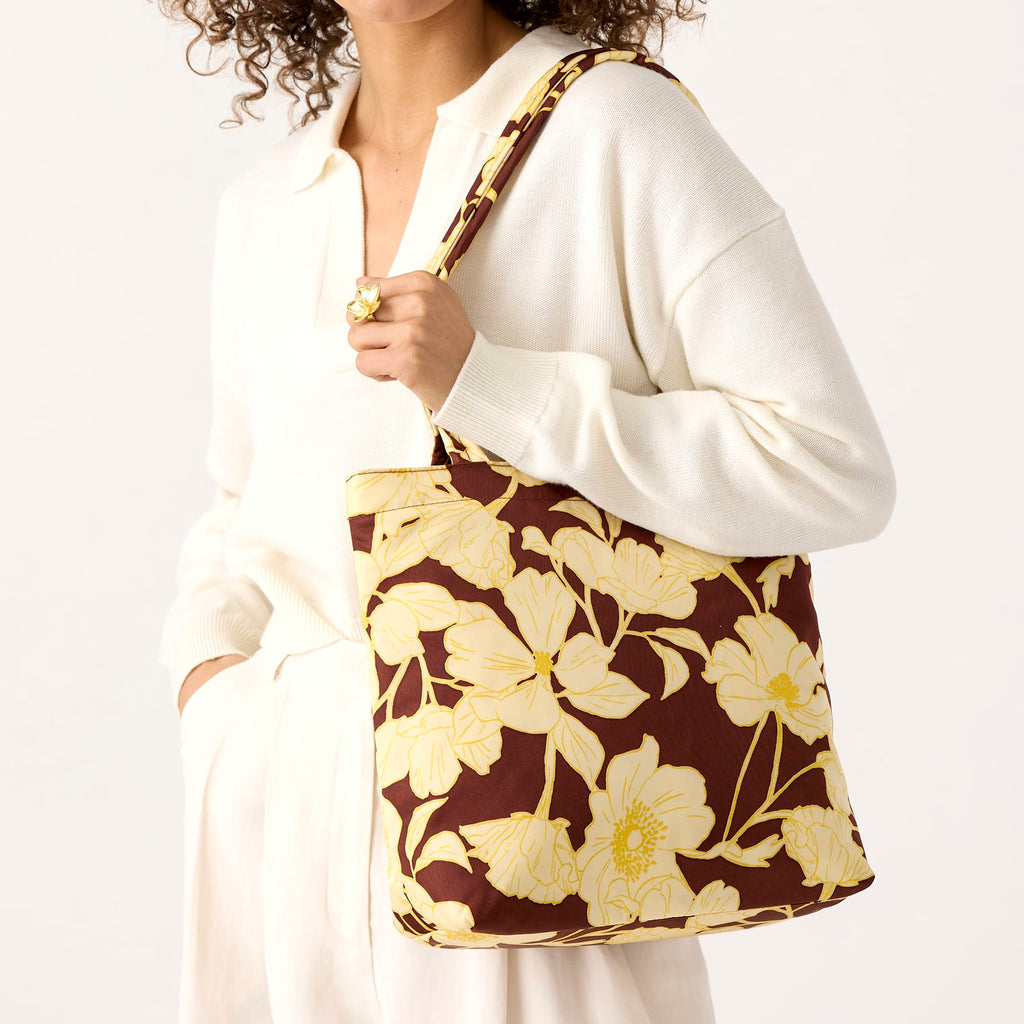 Small Original Zip Tote Bag - Scattered Anemones