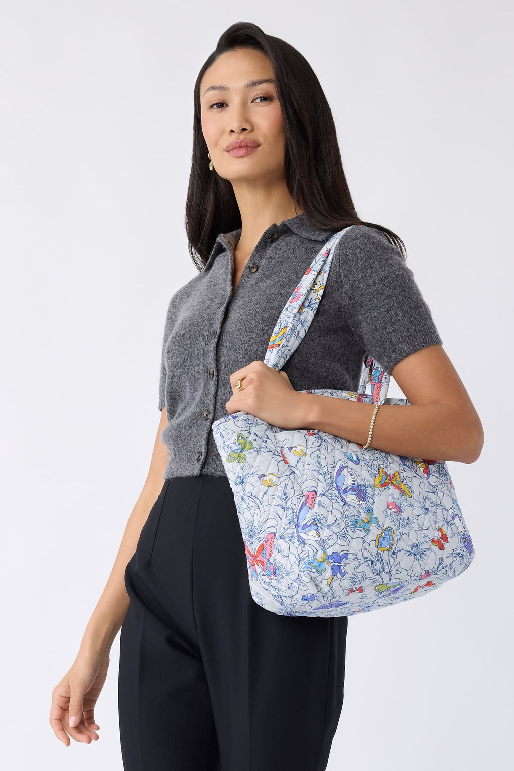 Glenna Satchel - Coastal Breezy Butterflies