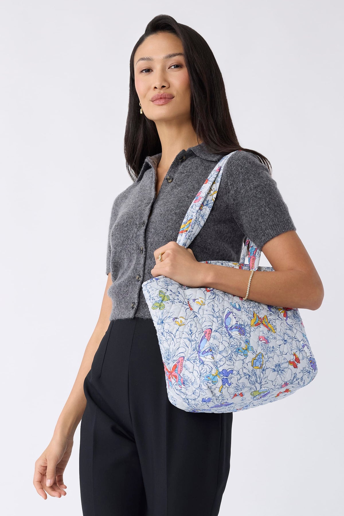 Glenna Satchel - Coastal Breezy Butterflies