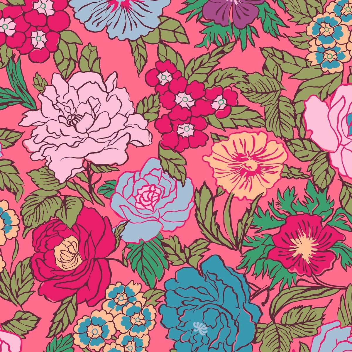 Glenna Satchel - Vibrant Gardenias