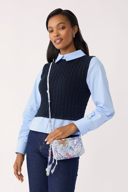 3-in-1 Crossbody - Coastal Breezy Butterflies