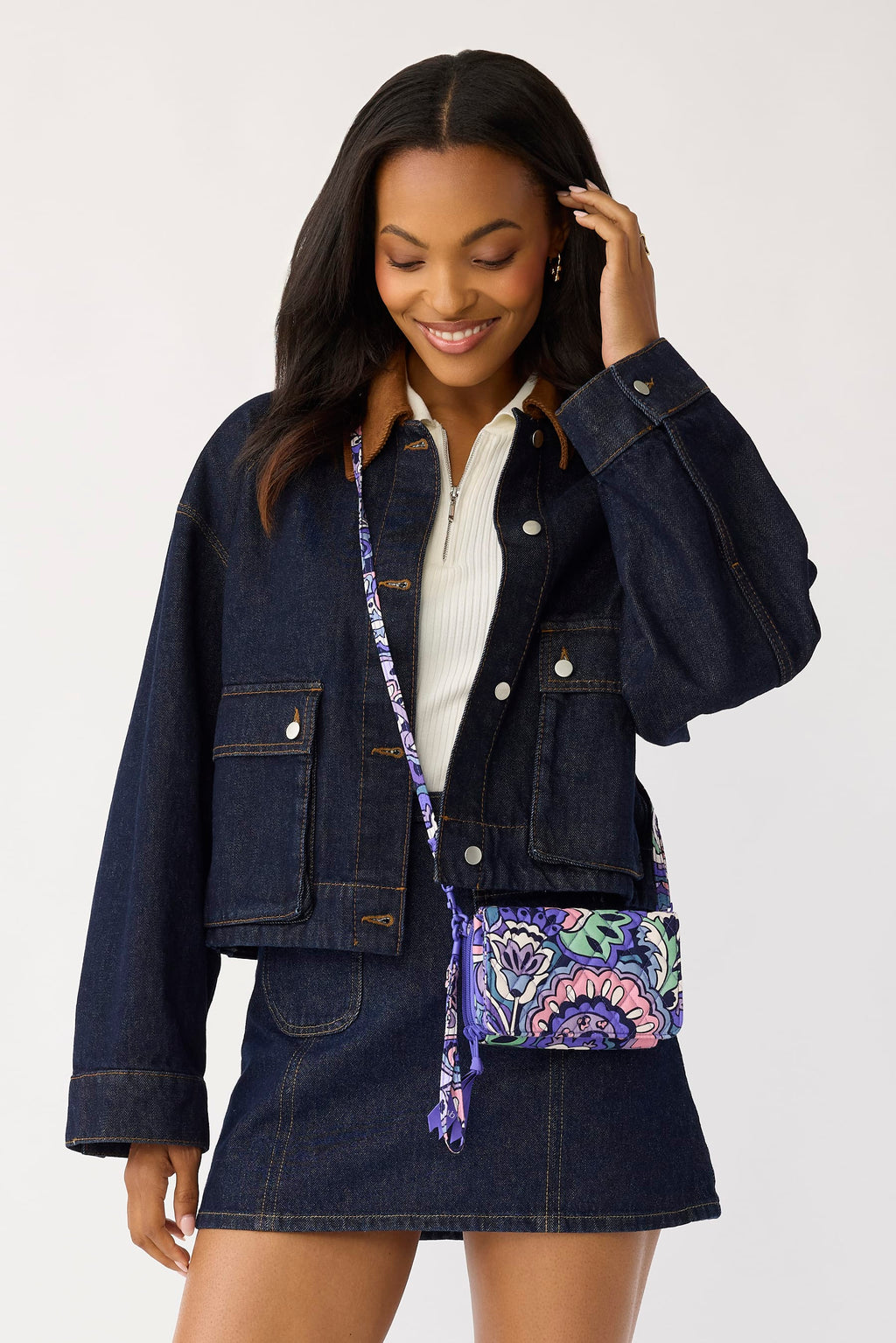 3-in-1 Crossbody - Floral Swirls