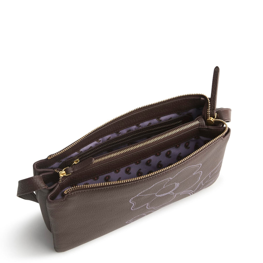 Foxbury Crossbody - Appliqu\u00e9 Floral Coffee Bean