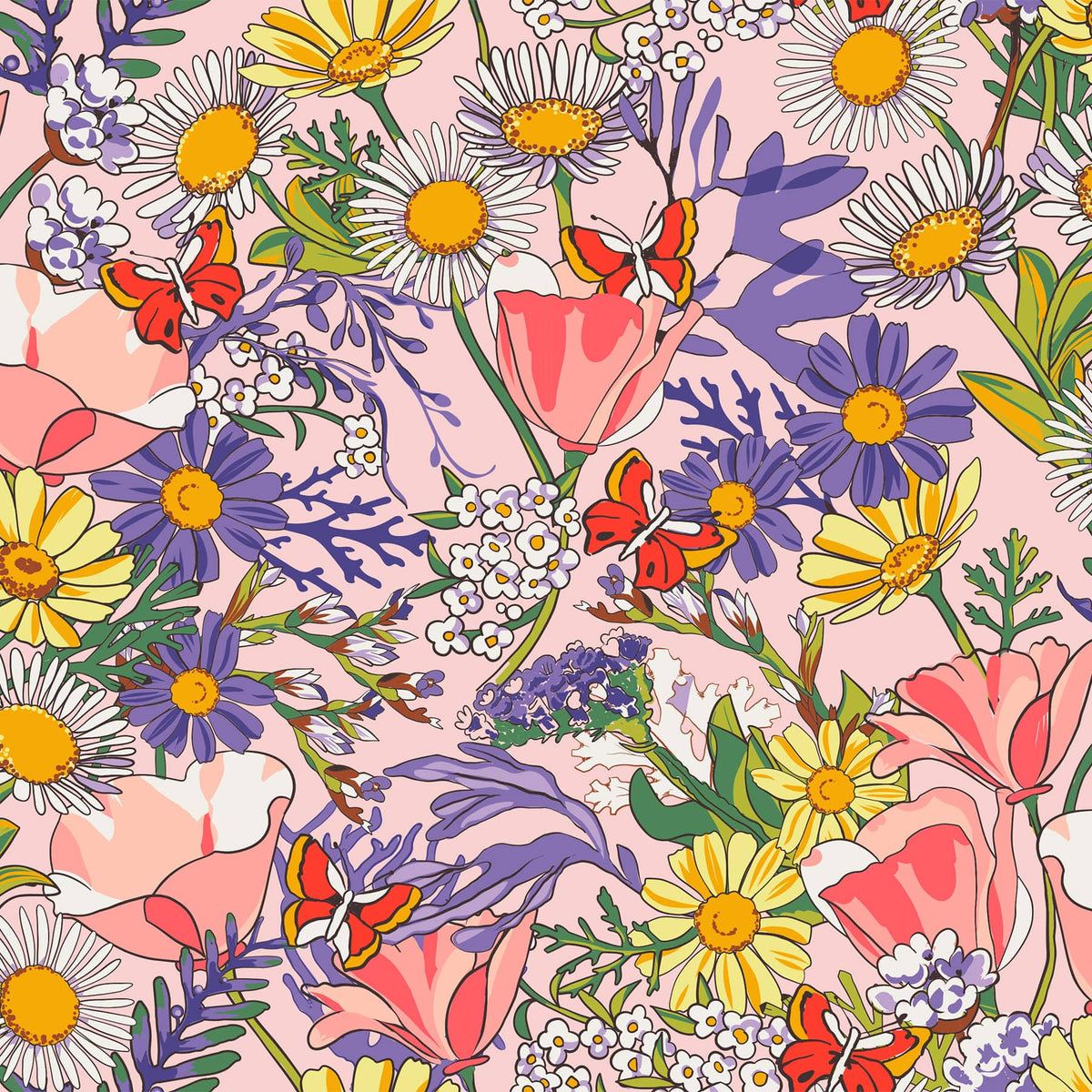 Essential XL Backpack - Coastal Wildflowers