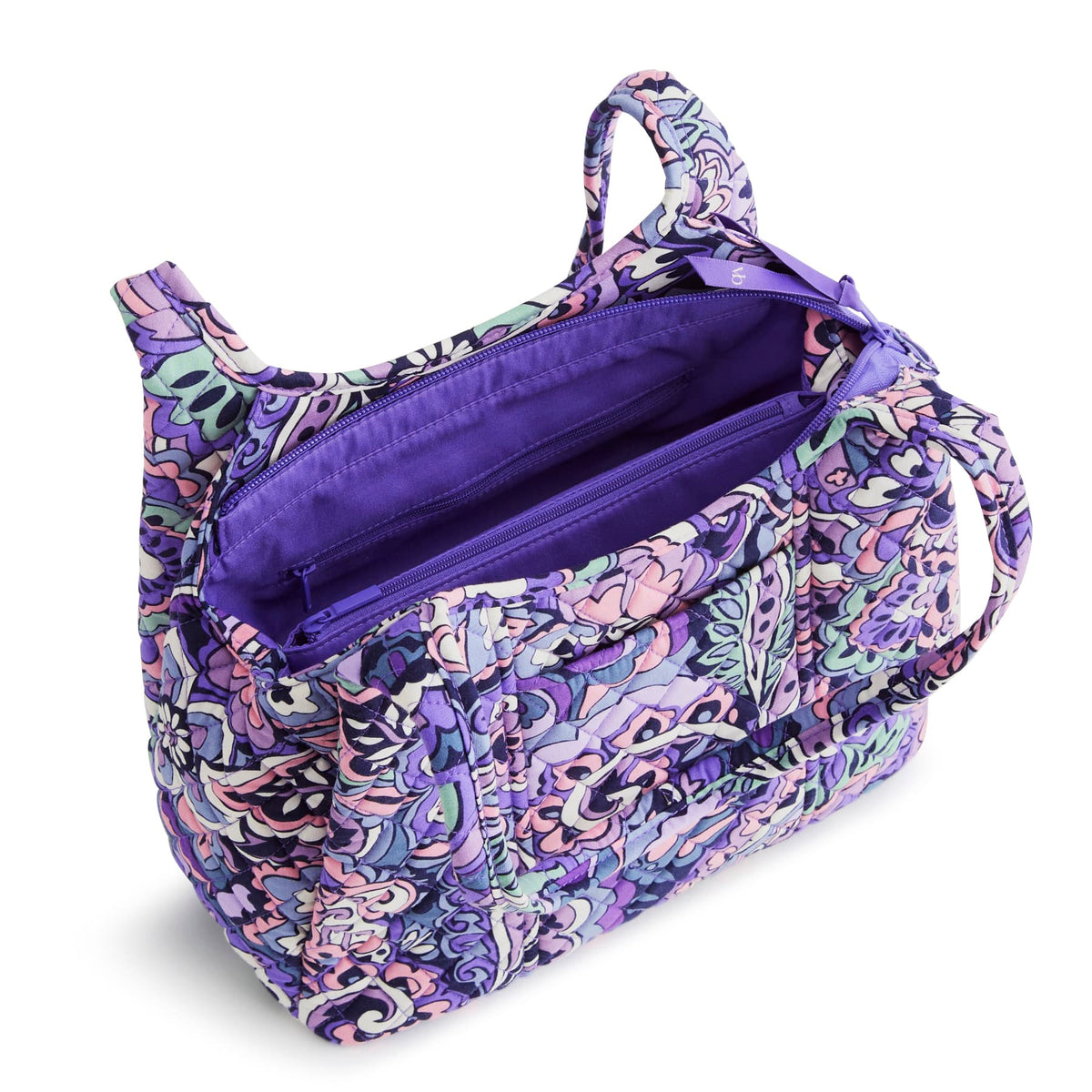 Circular Shoulder Bag - Floral Swirls