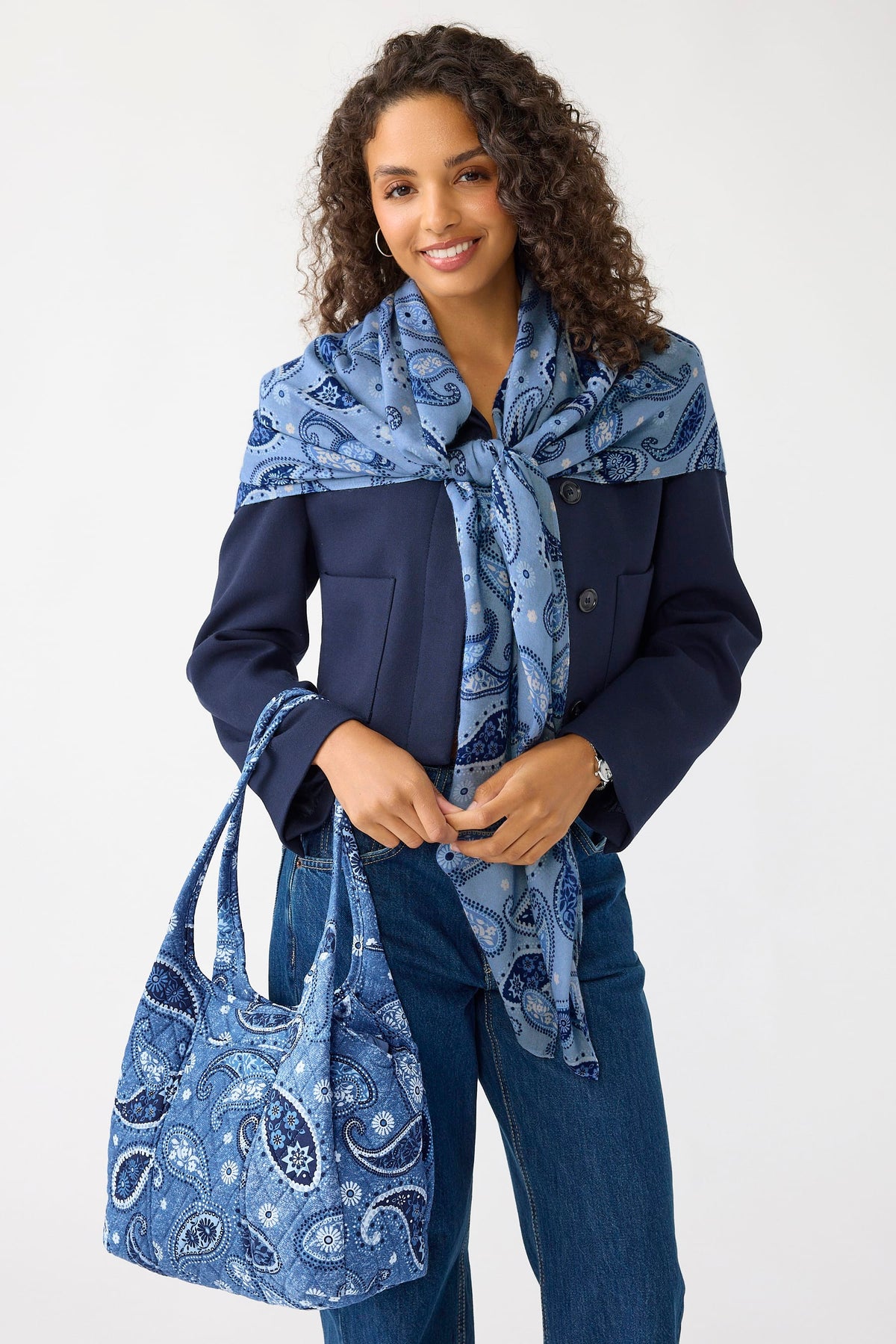 Circular Shoulder Bag - Mesa Western Blue Horizon