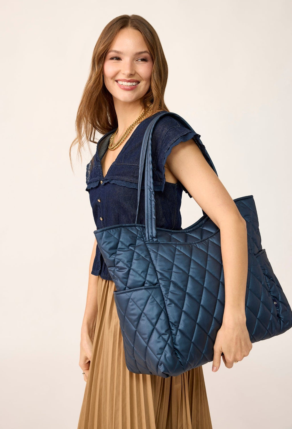 Large Glenna Tote - Peacoat
