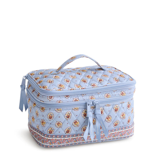 Brush Up Cosmetic Case - Blue Leaf