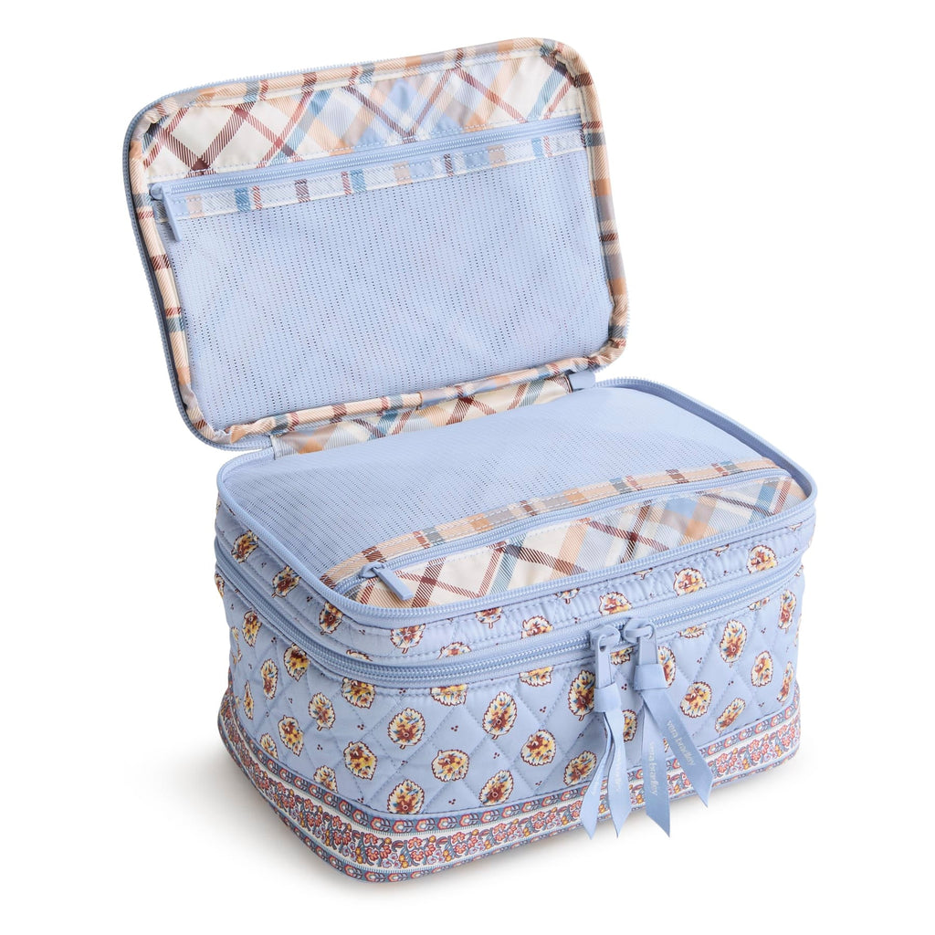 Brush Up Cosmetic Case - Blue Leaf