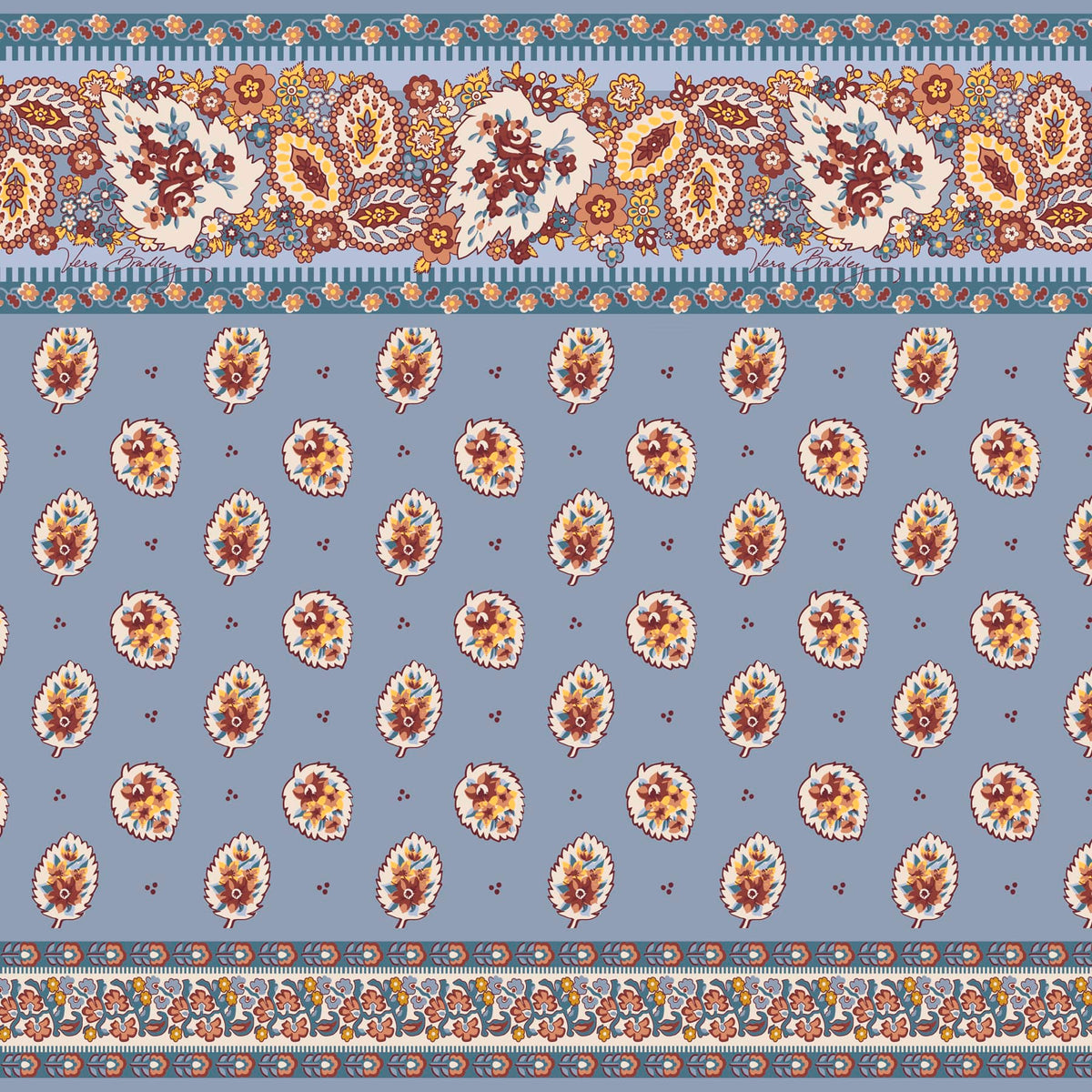Brush Up Cosmetic Case - Blue Leaf
