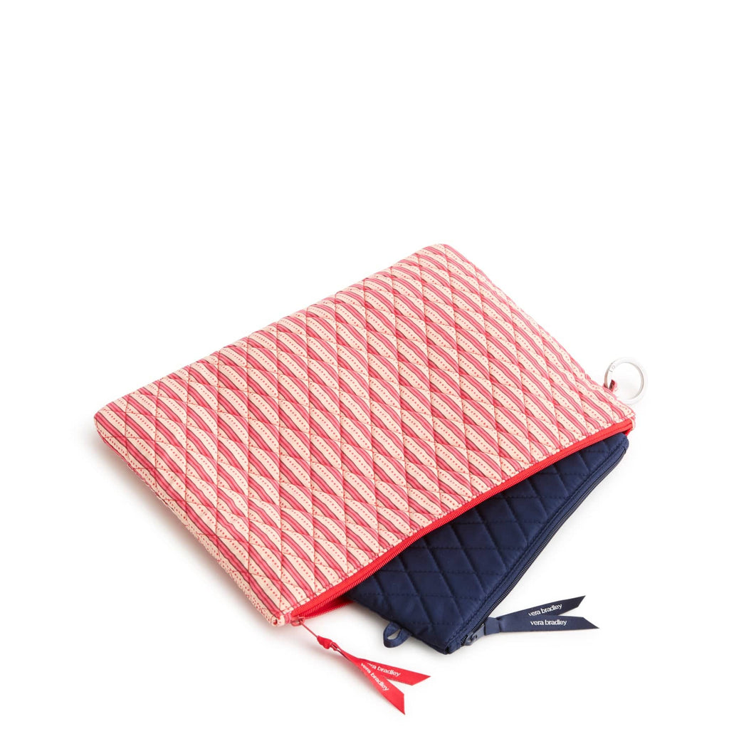 2 Pouch Organizer Set - Dot Stripe Goji Berry