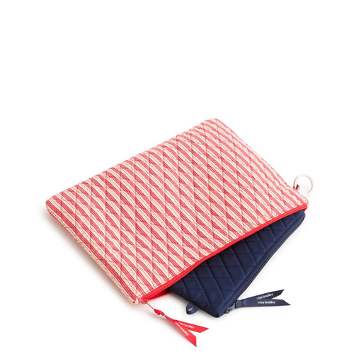 2 Pouch Organizer Set - Dot Stripe Goji Berry