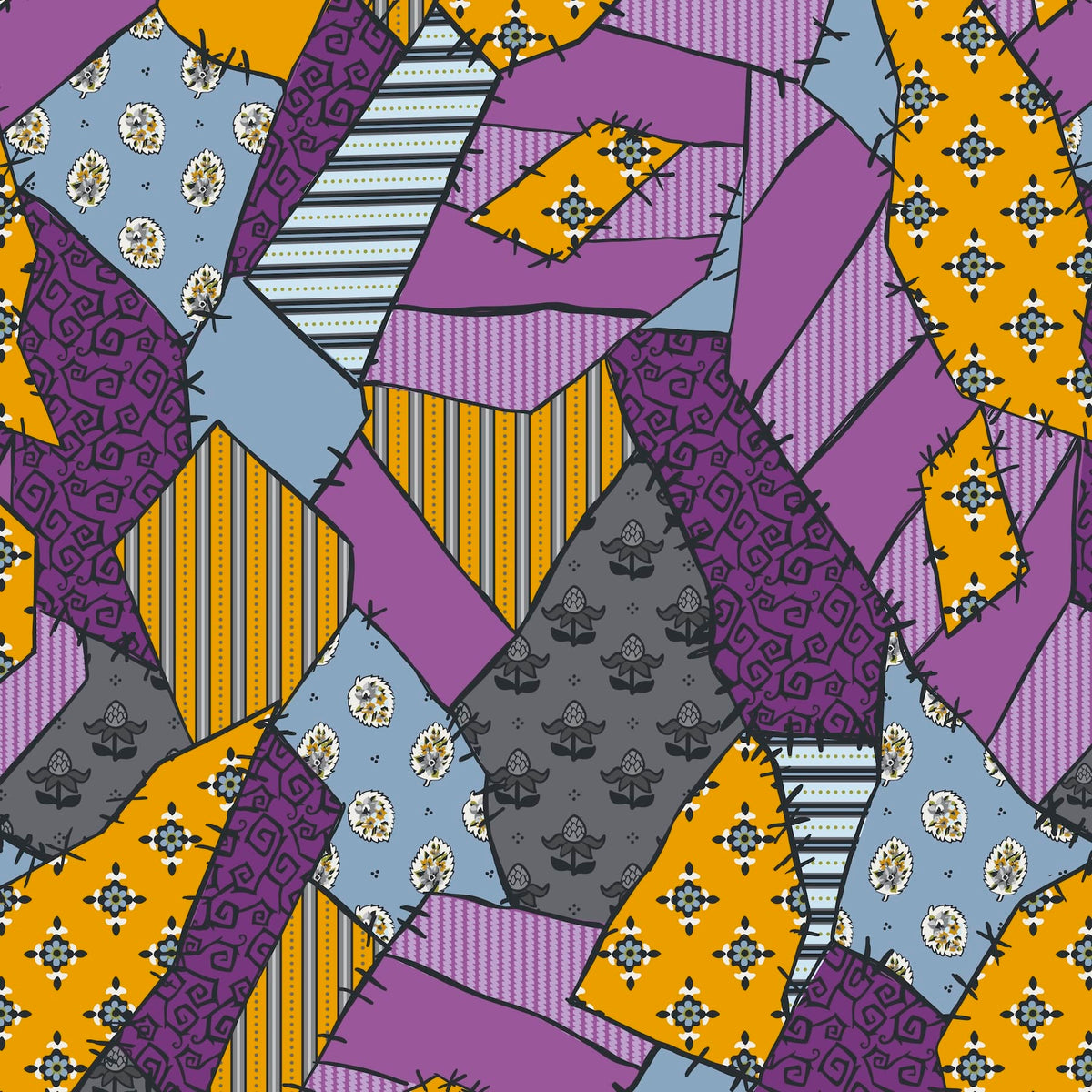 Disney Tim Burton's The Nightmare Before Christmas Medium Cosmetic Bag - The Nightmare Before Christmas Patchwork