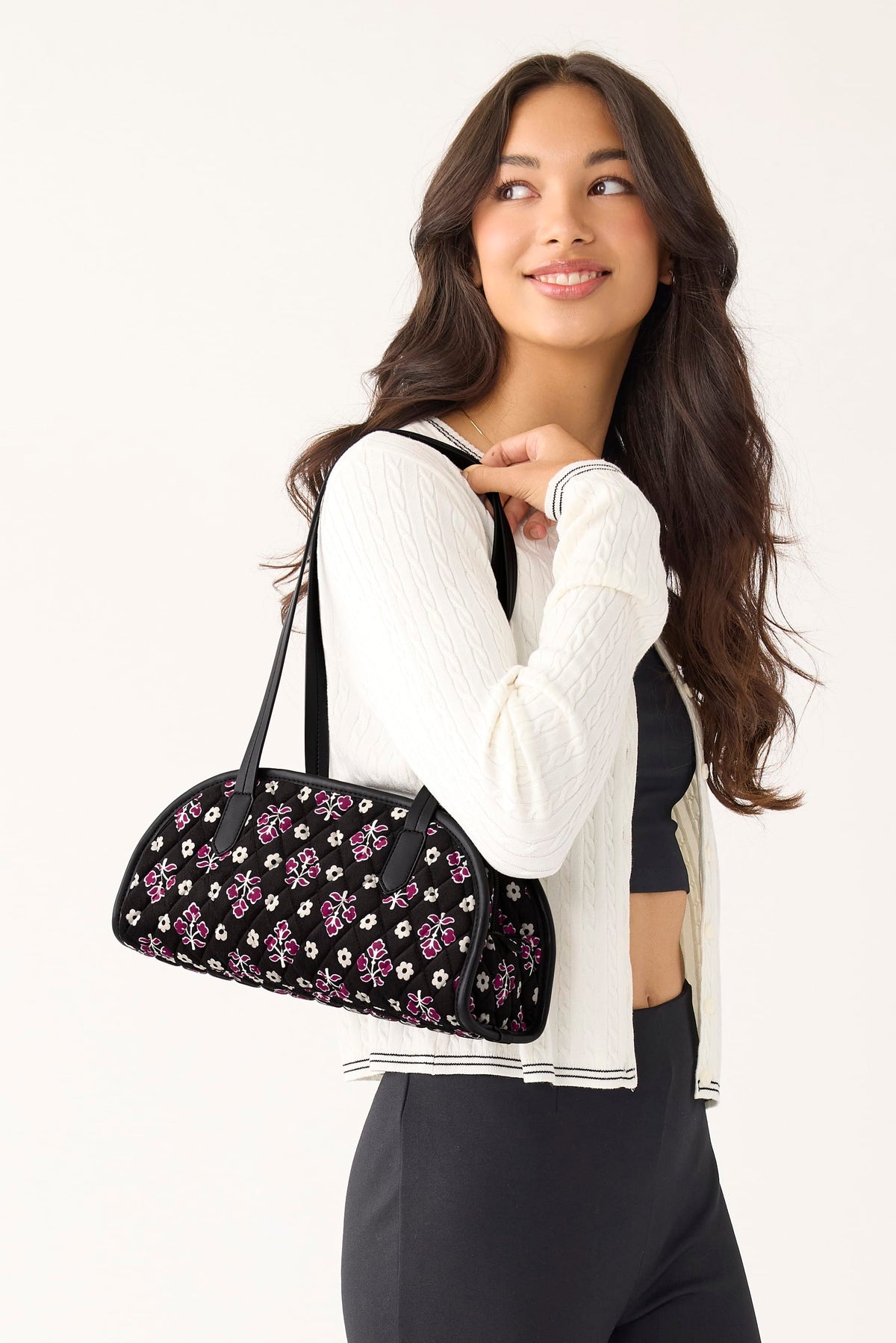 Bowler Satchel - Clustered Ditsy Moonless Night