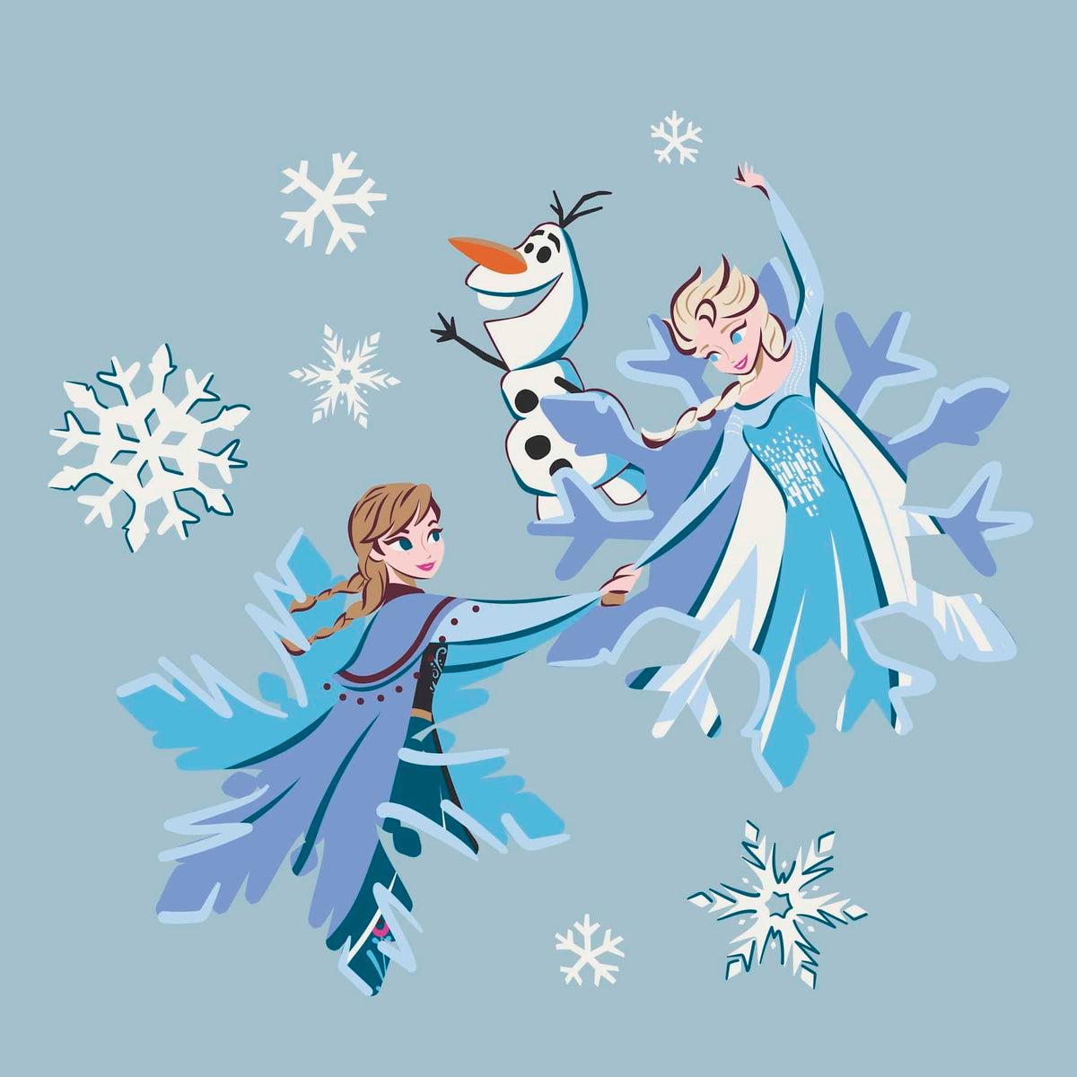 Disney Frozen Cosmetic Bag - Frozen Snowflakes Winter Sky