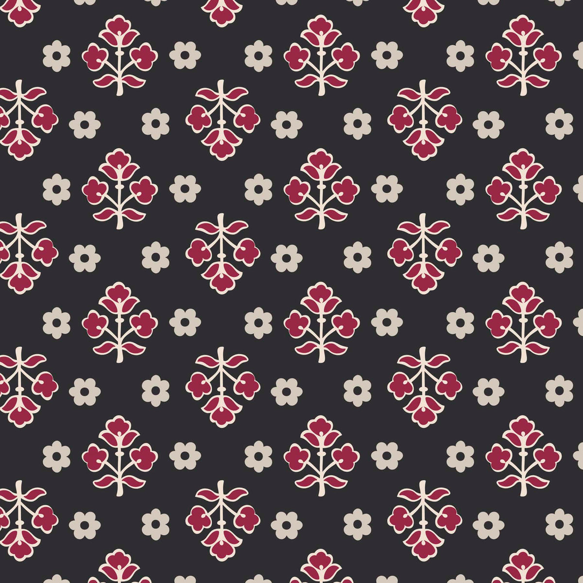 Small Vera Tote - Clustered Ditsy Moonless Night