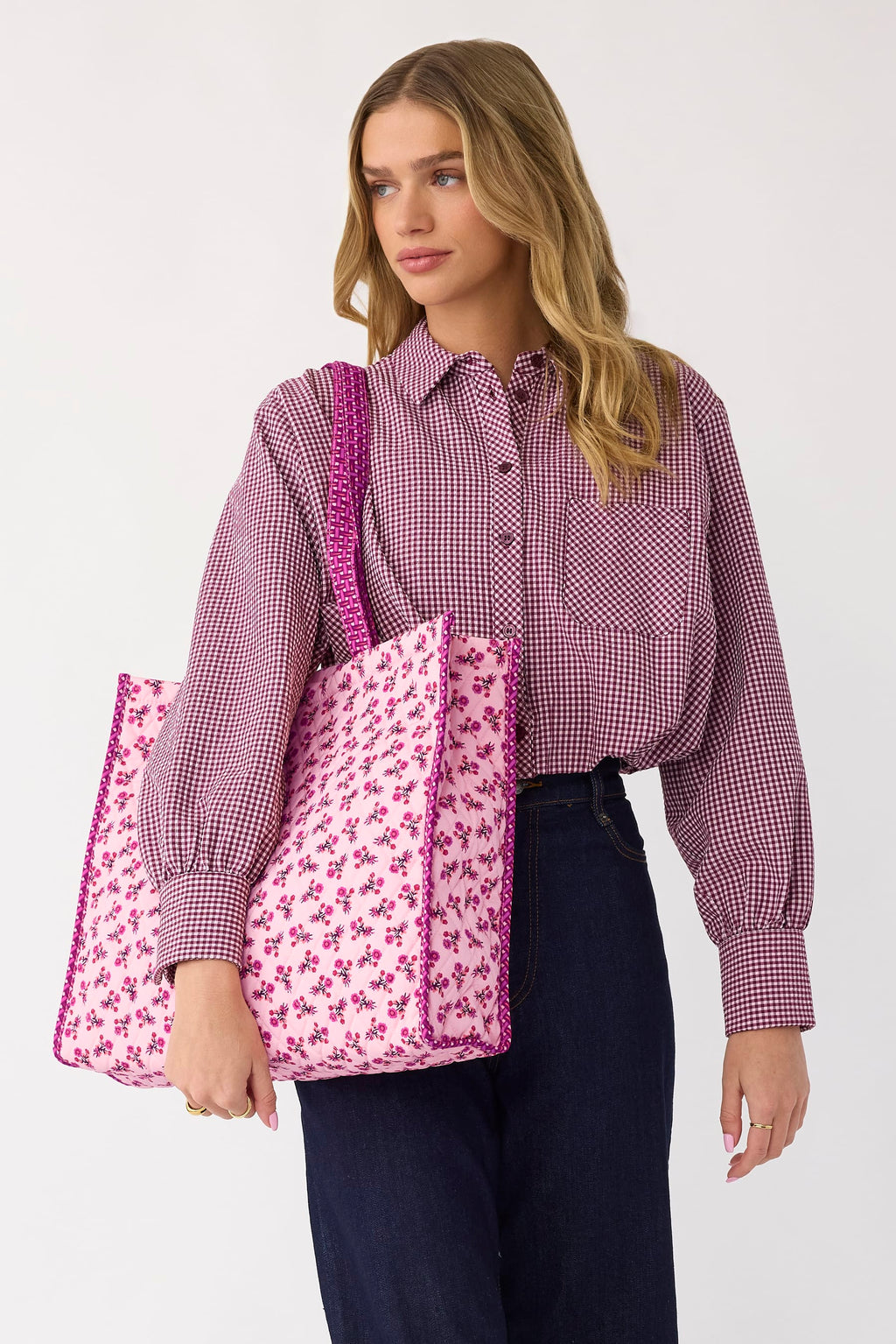 Branning Tote - Melissa Ditsy Pink