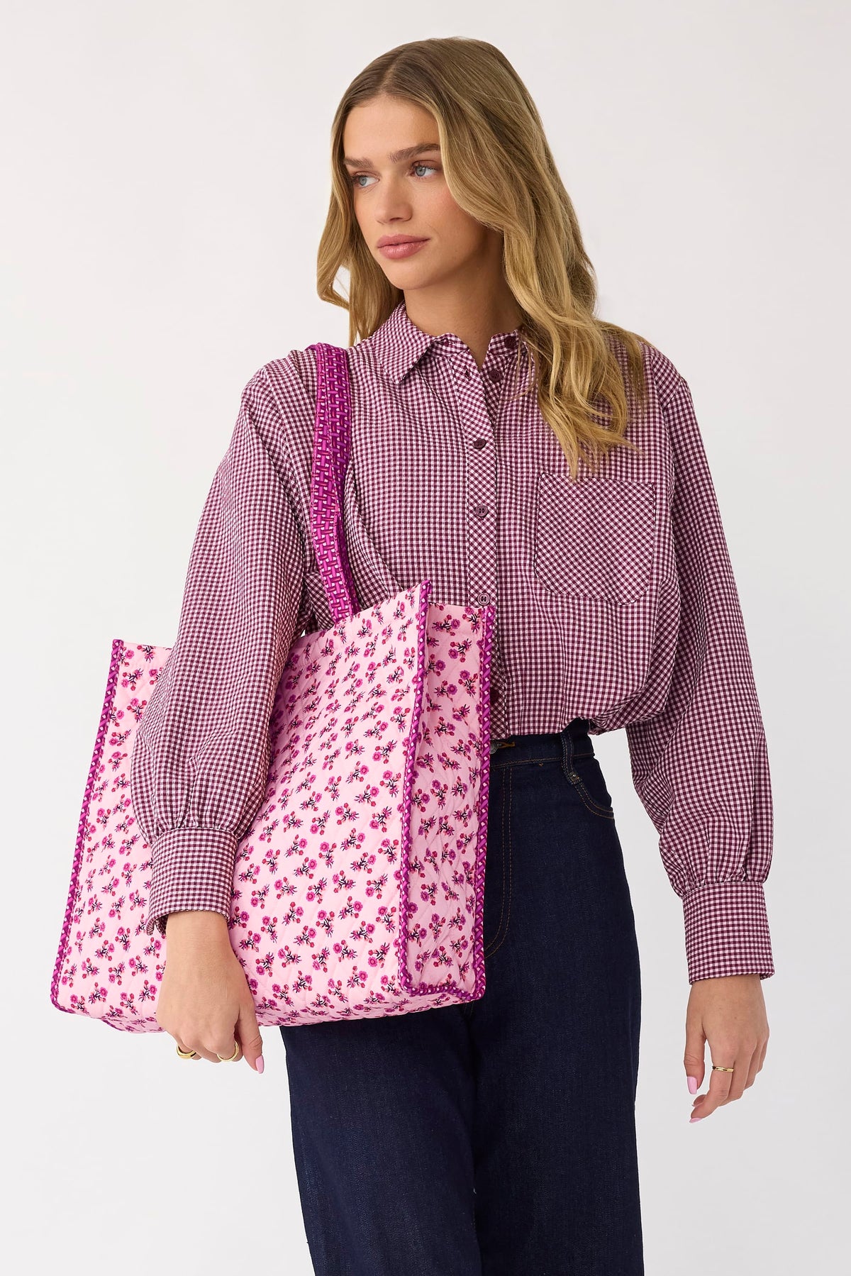 Branning Tote - Melissa Ditsy Pink